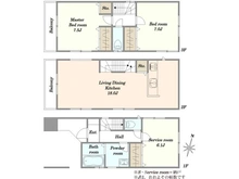【神奈川県/横浜市鶴見区大東町】横浜市鶴見区大東町中古戸建 間取り図