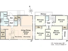 【神奈川県/川崎市麻生区東百合丘】川崎市麻生区東百合丘4丁目新築戸建 間取り図