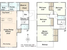 【神奈川県/川崎市麻生区王禅寺東】川崎市麻生区王禅寺東1丁目　新築戸建7号棟 間取り図