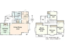 【神奈川県/川崎市麻生区王禅寺西】川崎市麻生区王禅寺西2丁目　中古戸建 間取り図