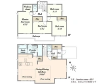 【神奈川県/川崎市麻生区王禅寺東】川崎市麻生区王禅寺東5丁目　新築戸建 間取り図