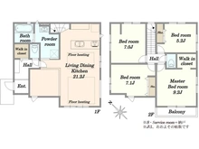 【神奈川県/川崎市多摩区寺尾台】川崎市多摩区寺尾台1期【2号棟】 間取り図