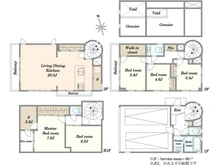 【東京都/世田谷区瀬田】世田谷区瀬田2丁目中古戸建 間取り図