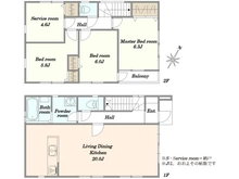 【神奈川県/相模原市南区東林間】相模原市南区東林間6丁目中古戸建 間取り図