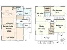 【神奈川県/横浜市青葉区大場町】横浜市青葉区大場町新築戸建1号棟 間取り図