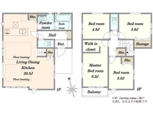 【神奈川県/横浜市青葉区大場町】横浜市青葉区大場町新築戸建2号棟 間取り図