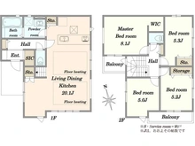 【神奈川県/横浜市青葉区大場町】横浜市青葉区大場町新築戸建3号棟 間取り図