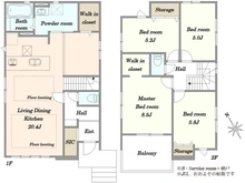 【神奈川県/川崎市多摩区南生田】川崎市多摩区南生田6丁目　新築戸建2号棟 間取り図
