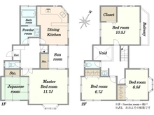 【東京都/町田市金井】町田市金井2丁目　中古戸建 間取り図