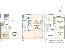 【東京都/江戸川区松島】江戸川区松島2丁目新築戸建 間取り図