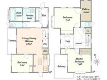 【神奈川県/横浜市緑区三保町】横浜市緑区三保町中古戸建 間取り図