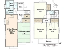 【東京都/八王子市横川町】八王子市横川町中古戸建 間取り図