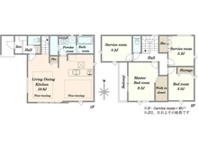 【東京都/府中市南町】府中市南町2丁目新築戸建2号棟 間取り図