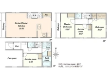 【神奈川県/川崎市多摩区宿河原】川崎市多摩区宿河原7丁目　新築戸建 間取り図