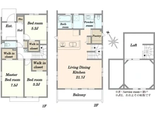 【東京都/町田市鶴川】町田市鶴川1丁目　新築戸建 間取り図