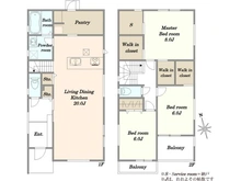 【東京都/町田市南成瀬】町田市南成瀬7丁目　新築戸建1号棟 間取り図