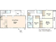 【神奈川県/川崎市宮前区初山】宮前区初山2丁目　新築戸建4号棟 間取り図