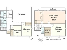 【神奈川県/川崎市宮前区初山】宮前区初山2丁目　新築戸建5号棟 間取り図