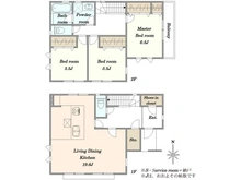 【神奈川県/川崎市宮前区初山】宮前区初山2丁目　新築戸建11号棟 間取り図