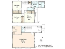 【神奈川県/川崎市宮前区初山】宮前区初山2丁目　新築戸建13号棟 間取り図