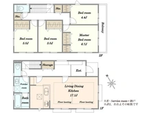 【神奈川県/川崎市宮前区南野川】南野川2丁目　新築戸建2号棟 間取り図