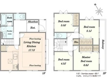 【神奈川県/川崎市宮前区南野川】南野川2丁目　新築戸建3号棟 間取り図