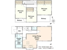 【神奈川県/藤沢市片瀬】藤沢市片瀬2丁目　中古戸建 間取り図