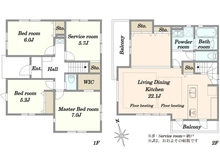 【神奈川県/藤沢市羽鳥】藤沢市羽鳥5丁目　新築戸建 間取り図