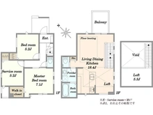 【神奈川県/藤沢市本鵠沼】藤沢市本鵠沼4丁目　新築戸建 間取り図