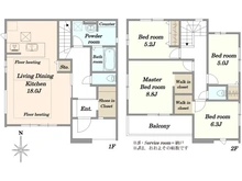 【神奈川県/藤沢市片瀬】藤沢市片瀬4丁目　新築戸建 間取り図