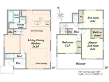 【神奈川県/藤沢市本藤沢】藤沢市本藤沢2丁目　新築戸建3号棟 間取り図