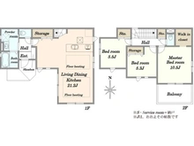 【神奈川県/藤沢市下土棚】藤沢市下土棚　新築戸建 間取り図