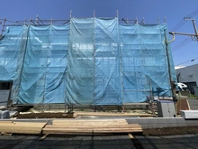 【神奈川県/藤沢市菖蒲沢】藤沢市菖蒲沢　新築戸建1号棟 建築中の外観：全6棟　
