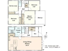【神奈川県/藤沢市菖蒲沢】藤沢市菖蒲沢　新築戸建1号棟 間取り図
