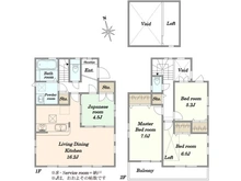 【東京都/東久留米市南沢】東久留米市南沢4丁目　中古戸建 間取り図