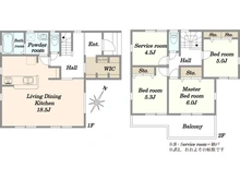 【神奈川県/藤沢市石川】藤沢市石川6丁目　新築戸建2号棟 間取り図