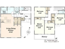 【神奈川県/藤沢市下土棚】藤沢市下土棚　新築戸建5号棟 間取り図