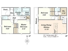 【神奈川県/藤沢市善行坂】藤沢市善行坂1丁目　新築戸建 間取り図