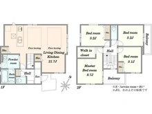 【東京都/府中市南町】府中市南町1丁目新築戸建2号棟 間取り図