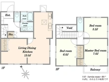 【神奈川県/藤沢市白旗】藤沢市白旗4丁目　中古戸建 間取り図