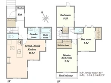 【東京都/町田市小山町】町田市小山町　新築戸建2号棟 間取り図