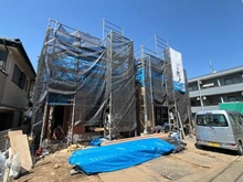 【東京都/稲城市矢野口】稲城市矢野口　新築戸建A号棟 建築中の外観：全2棟
左