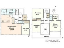 【東京都/町田市つくし野】町田市つくし野4丁目　新築戸建 間取り図