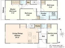 【神奈川県/川崎市麻生区片平】川崎市麻生区片平3丁目　新築戸建2号棟 間取り図