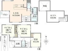 【東京都/杉並区下井草】杉並区下井草3丁目　新築戸建　7号棟/全10棟 間取り図