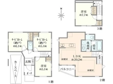 【東京都/杉並区下井草】杉並区下井草3丁目　新築戸建　3号棟/全10棟 間取り図
