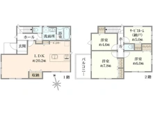 【神奈川県/横浜市鶴見区北寺尾】北寺尾7丁目 新築戸建 2号棟/全20棟 間取り図