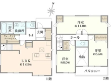 【神奈川県/横浜市鶴見区北寺尾】北寺尾7丁目  新築戸建 11号棟/全20棟 間取り図