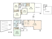 【神奈川県/横浜市港北区綱島台】港北区綱島台　戸建 間取り図