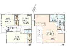 【神奈川県/横浜市港北区高田西】港北区高田西3丁目　新築戸建 間取り図
